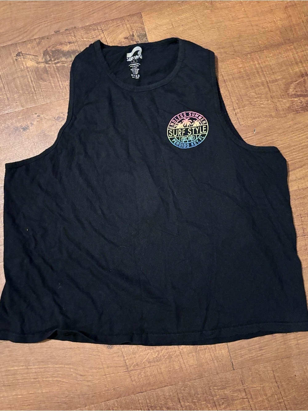 Surf Style Black Crew Neck T-Shirt